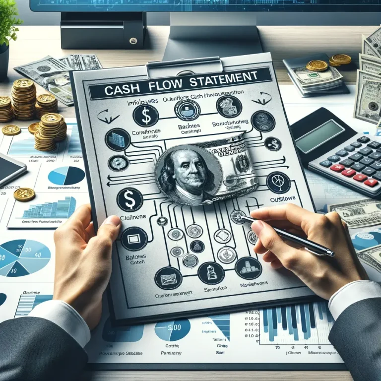 An image showing a cash flow statment